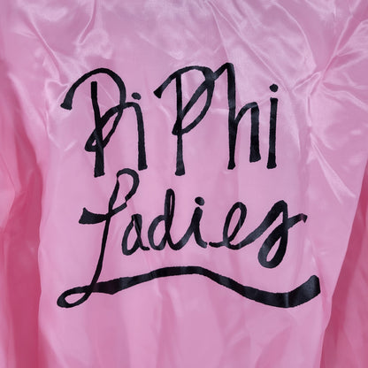 Vintage Birdie Pink Satin Jacket Womens S Pink Ladies Grease Pi Phi USA Made