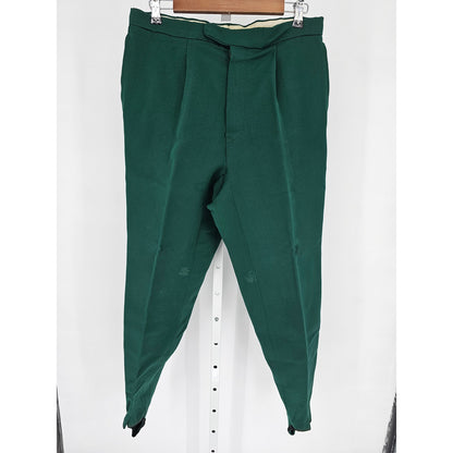 Vintage Sears Roebuck Womens Sz 36 Emerald Green Ski Snow Pants Stirrups