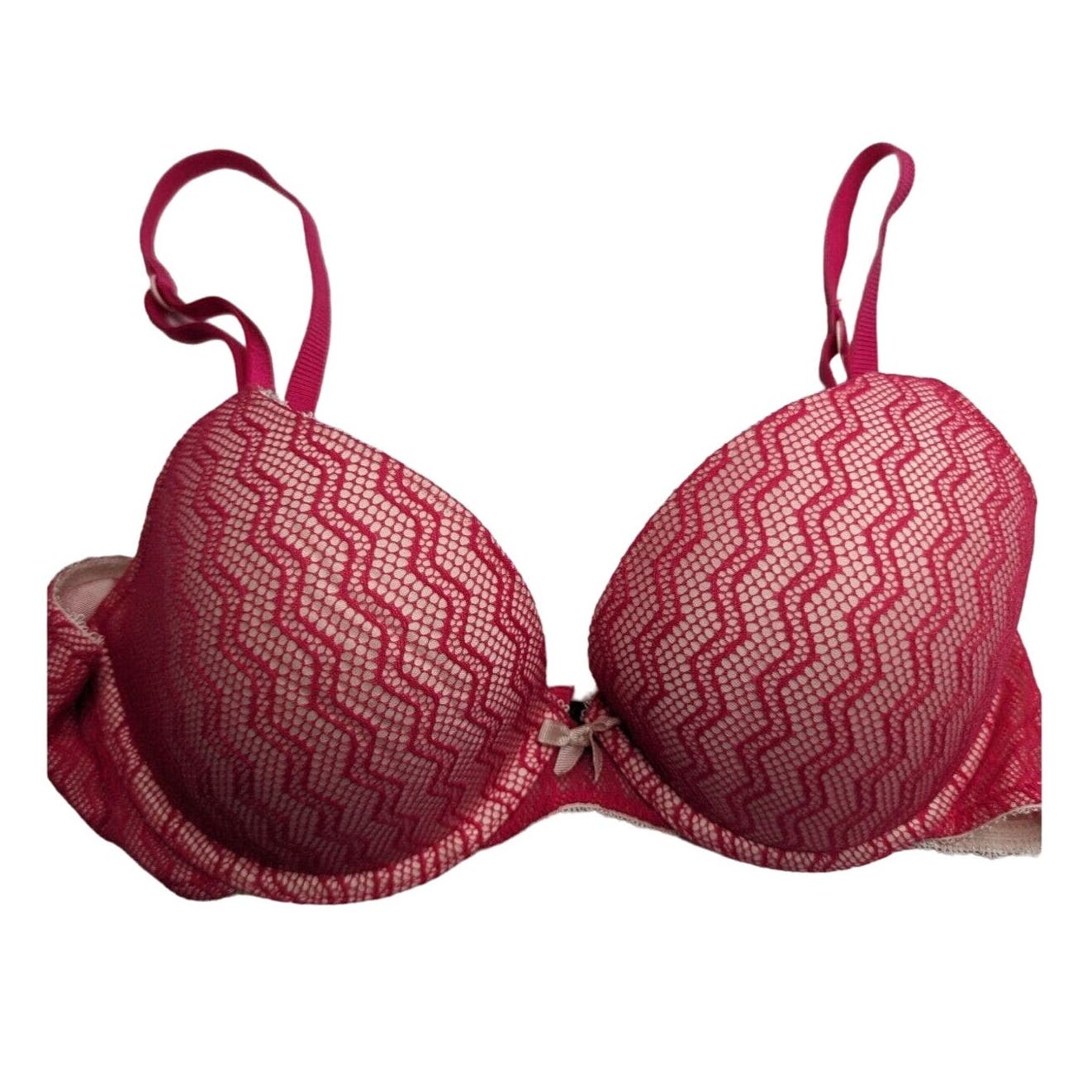 Elle Macpherson The Body Womens Sz 36B Padded Push Up Bra Pink