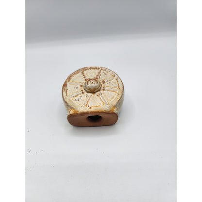 Frankoma Wagon Wheel Salt or Pepper Shaker Pottery Mid Century