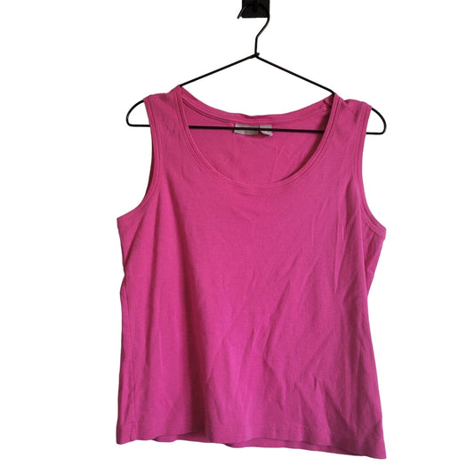 Chicos Womens Sz 2 (XL) Sleeveless Tank Top Bright Pink