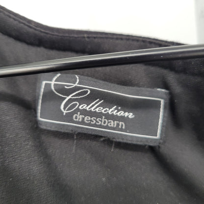 Dressbarn Womens Sz 10 Knee Length Cocktail Dress Black Cream Micro Pleated