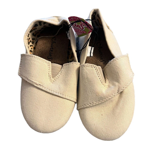 Chatties Toddler Girls Sz 9/10 Slip On Ballet Flats Shoes Canvas Ivory