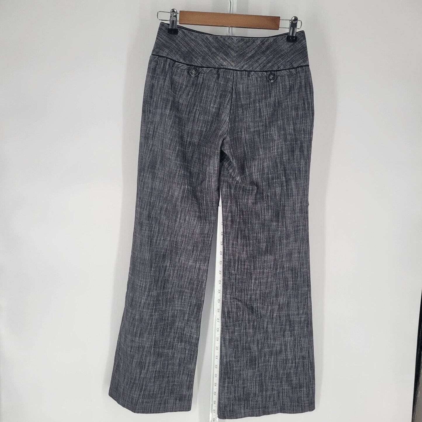 Vintage Y2K Isabella Rodriguez Womens Sz 4 Wide Flare Leg Dress Pants Gray