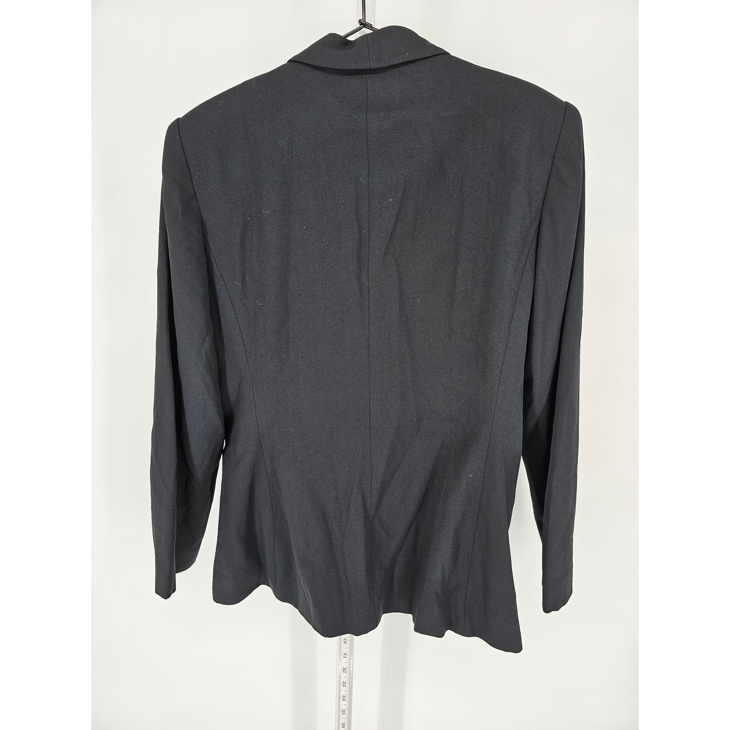 Vintage Kasper for ASL Womens Sz 12 Single Button Blazer Black Gold