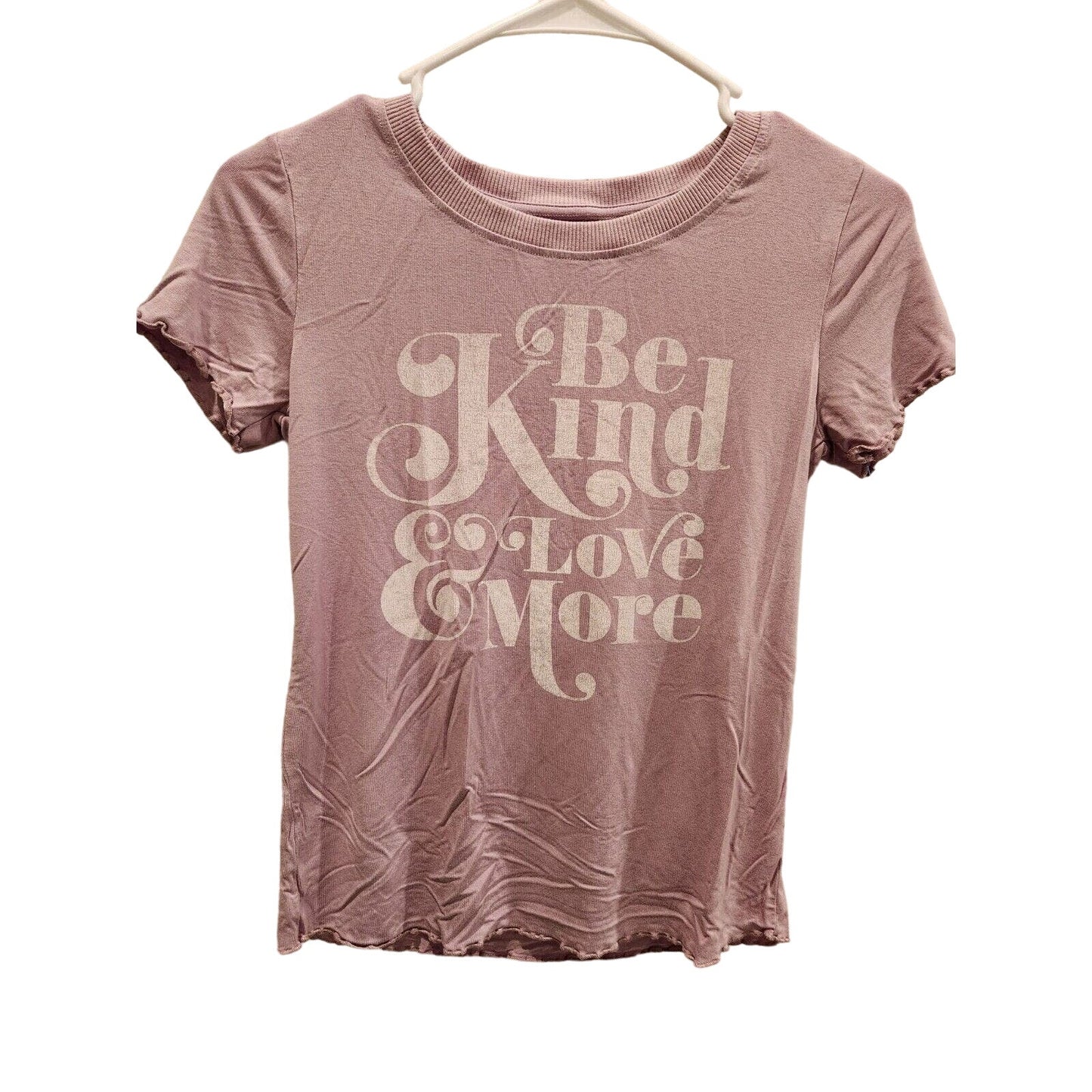 Art class Girls Sz L Short Sleeve T Shirt Be Kind and Love More Mauve