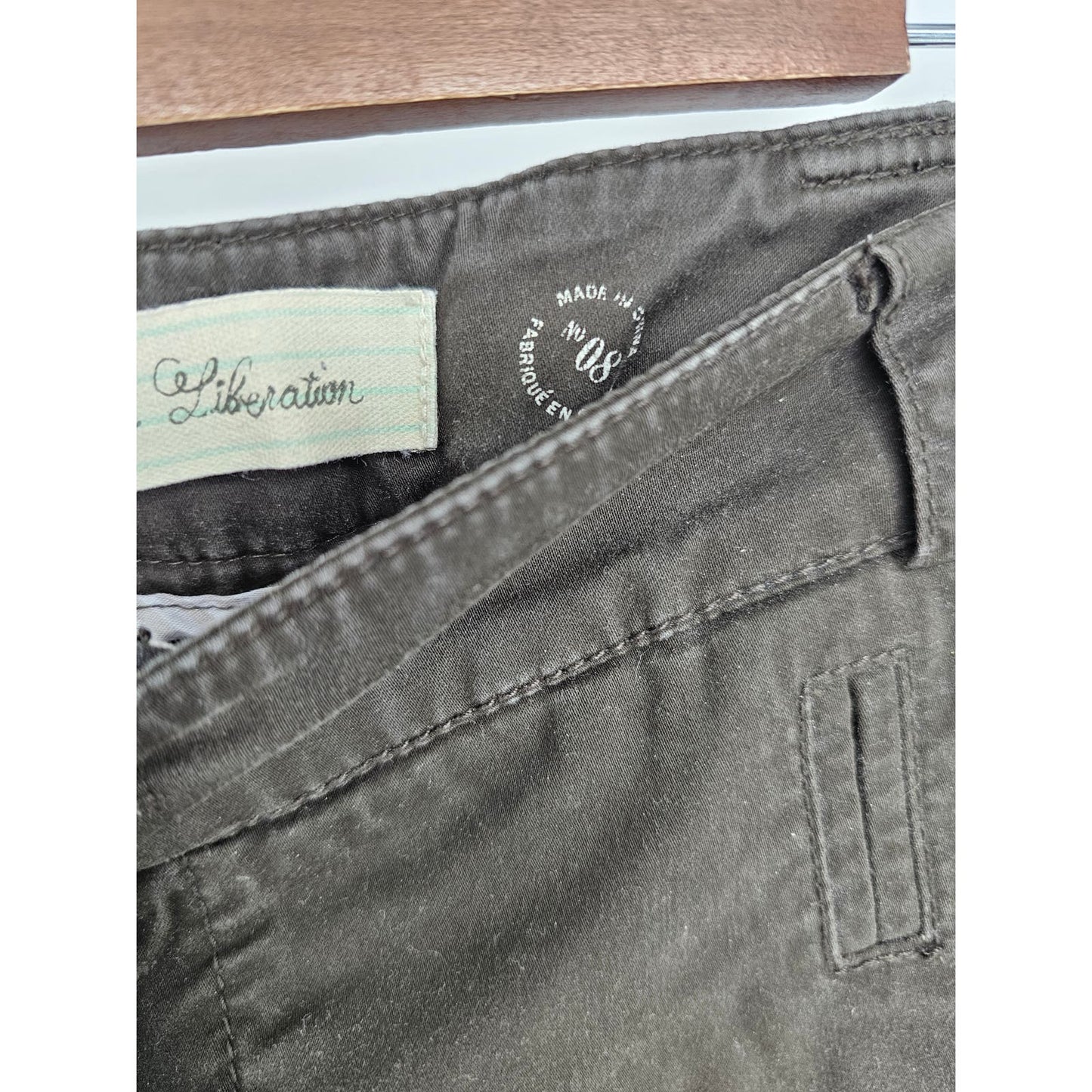 Daughters of the Liberation Womens Sz 8 Wide Leg Capri Pants Dark Brown