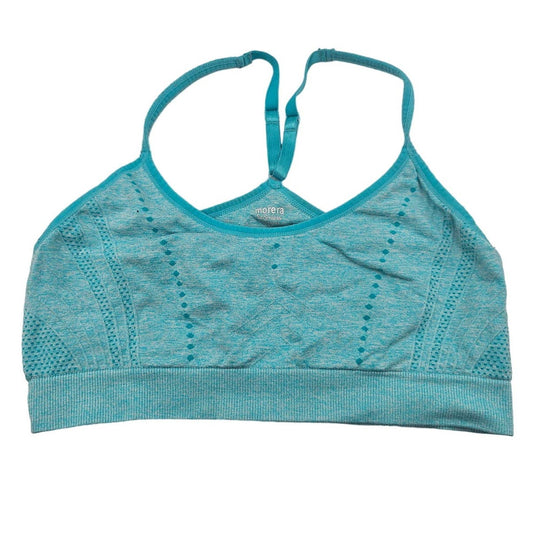 Morera Sportswear Womens Sz M Sealmless Sports Bra Teal Blue Racerback