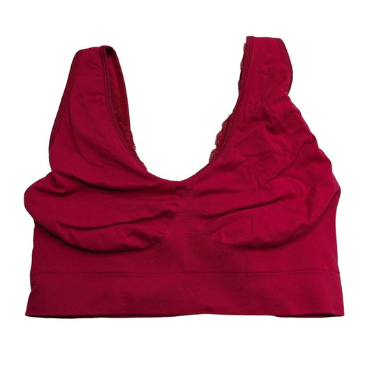 Rhonda Shear Womens Sz L Red Minimizer Sports Bra