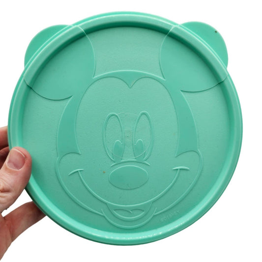 Disney Tupperware Baby Mickey Mouse Plastic Container w/ Lid Teal