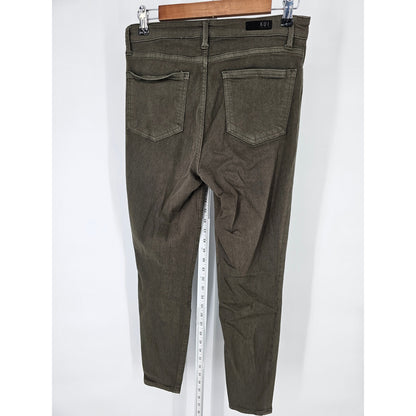 Kut from the Kloth Womens Sz 4 High Rise Ankle Skinny Jeans Olive Green