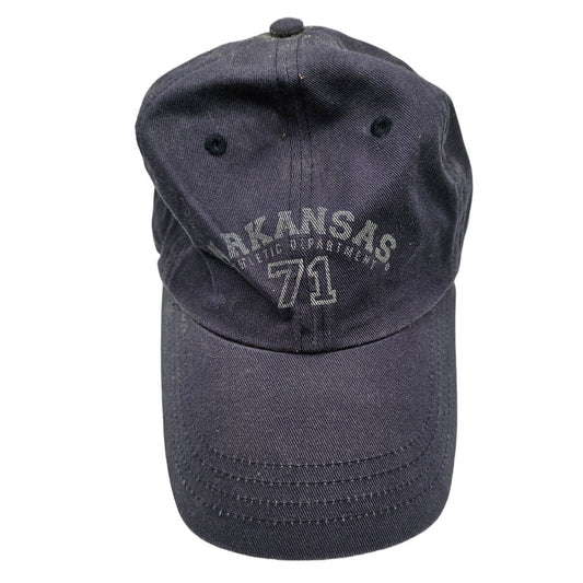 Vintage 1990s Arkansas Athletic Dept Baseball Cap Dad Hat Leather Strap