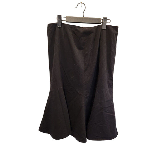 Vintage 1990s Evan Picone Womens Sz 8 Knee Length Solid Black Career Skirt