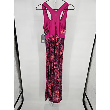 Tek Gear Womens Sz S Maxi length Athletic Dress Built in Bra Bright Pink NEW