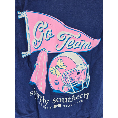 Simply Southern Womens M Short Sleeve T Shirt Go Team Football Cheerleader NEW