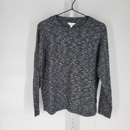 Time and Tru Womens Sz S Long Sleeve Knit T Shirt Top Heather Gray