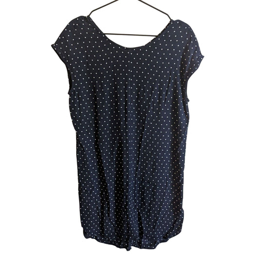 Madewell Womens Sz S Layout Navy Polka Dot Tunic Dress Navy Blue