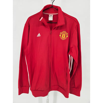 Adidas Manchester United FC Jacket Men's L Soccer Football Red Black