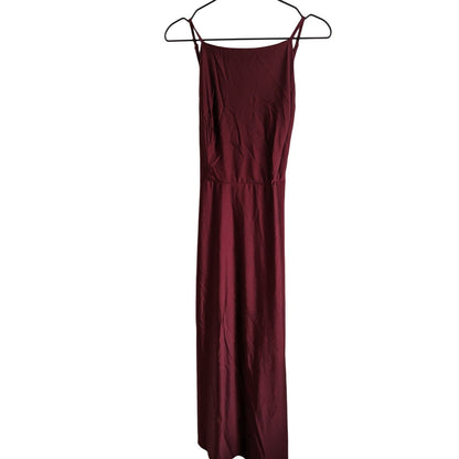 Blush Mark Womens Sz 2X Burgundy Red Formal Maxi Dress Low Back Slinky