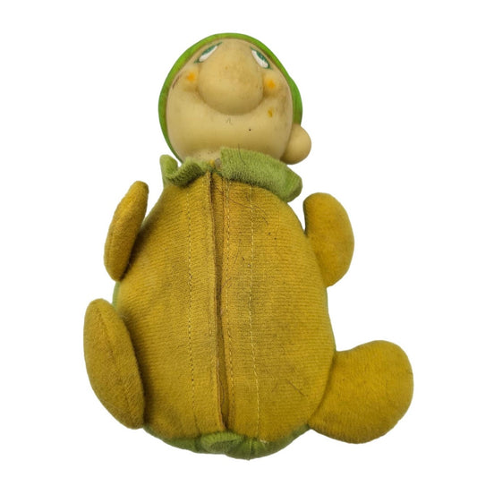 Vintage 1991 Glow Glo Worm Hug Me Kids Plush Turtle Green