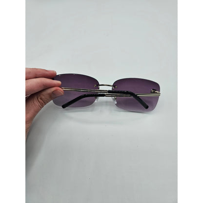 Chicos Womens Purple Lens Sunglasses Rhinestone Detail Frameless