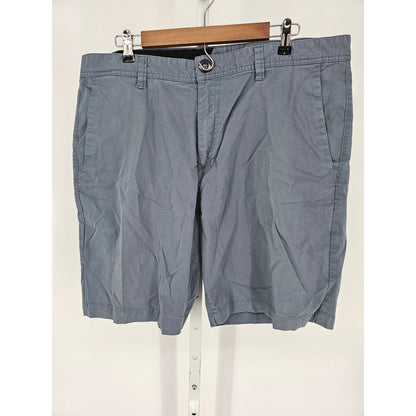 Volcom Mens Sz 40 Flat Front Dress Shorts Light Slate Blue Chino