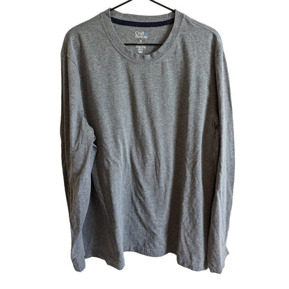 Croft & Barrow Mens Sz XL Long Sleeve T Shirt Solid Gray