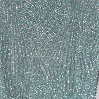 Xtraordinary Womens Sz M Long Sleeve Sweater Dress Emerald Green Metallic Weave