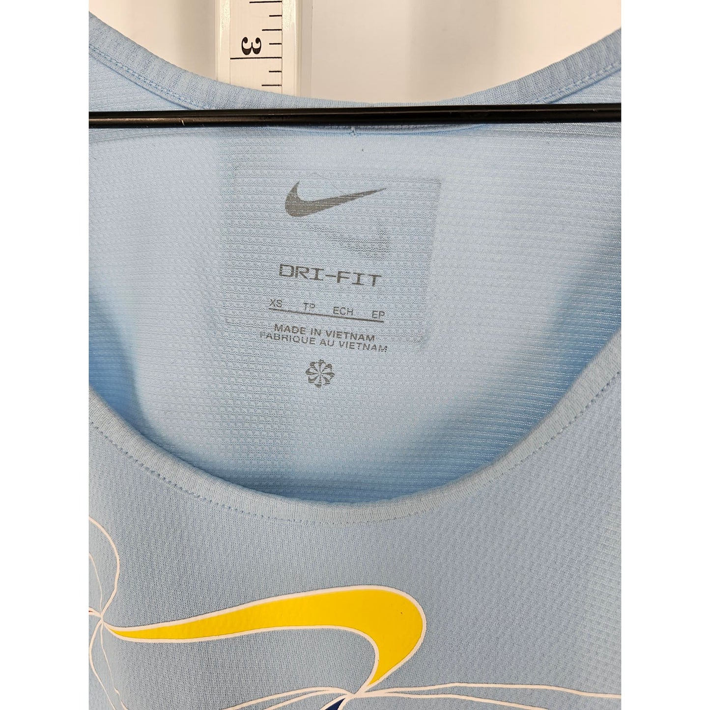 Nike Dri Fit Womens Sz XS Loose Fit Running Tank Top Light Blue Y2K