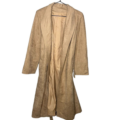 Forecaster of Boston Vintage 1960s Womens Sz M Belted Midi Coat Beige Camel