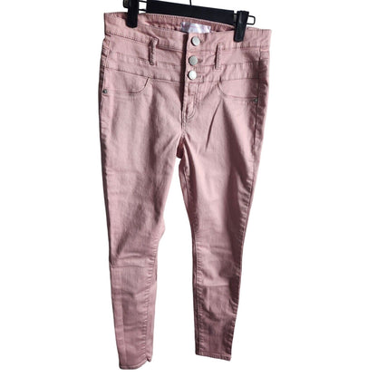 No Boundaries Juniors Sz 11 Light Blush Pink Skinny Jeans High Rise