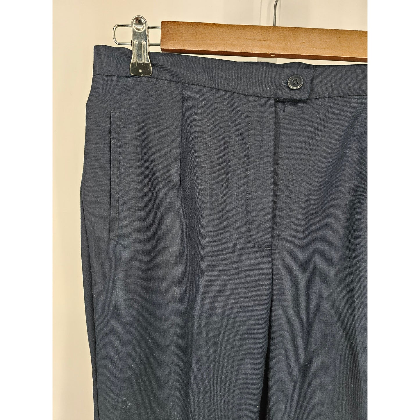 Vintage Dressbarn Womens Sz 8 Straight Leg Dress Pants Navy Blue