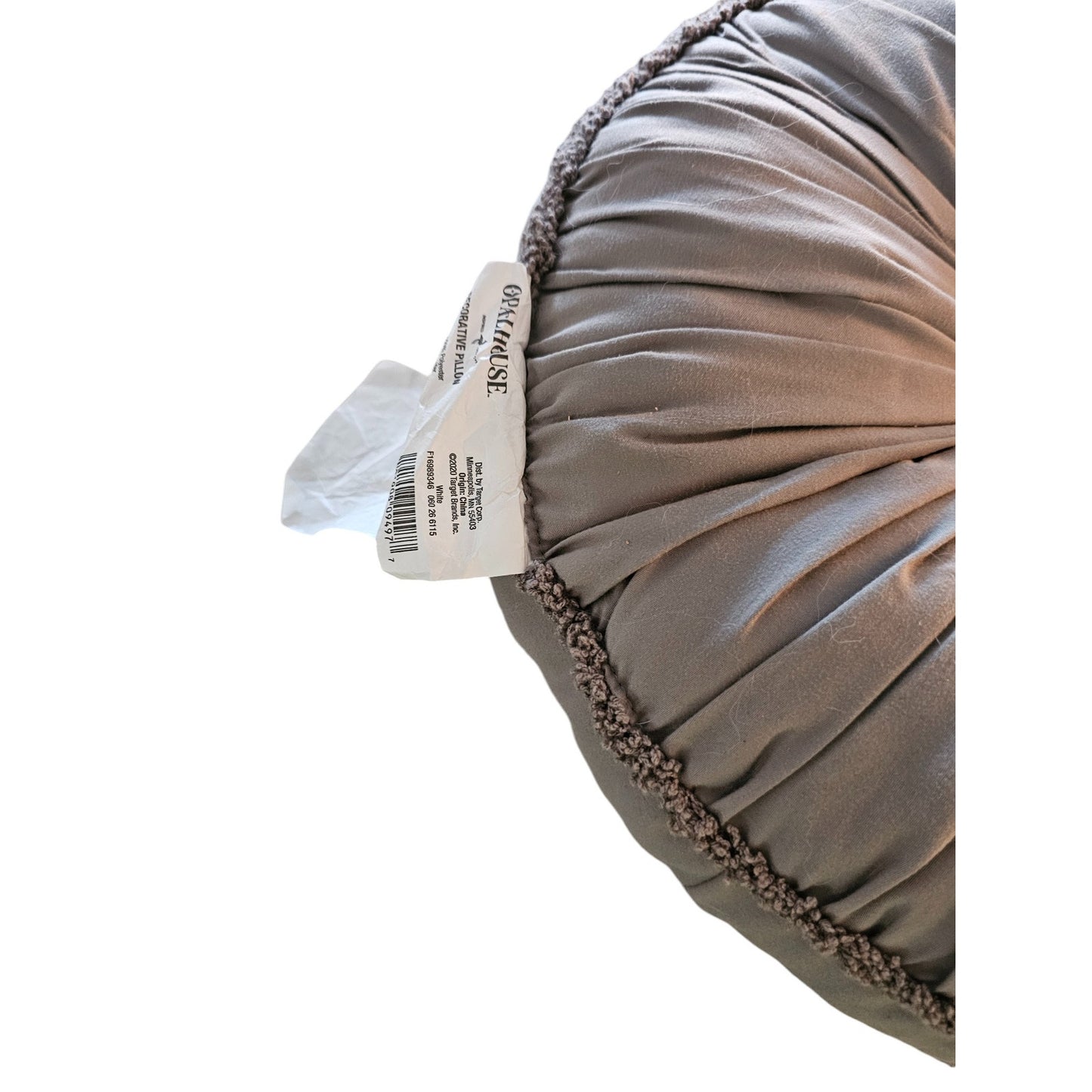 Opalhouse for Target 13" Roud Tufted Decorative Pillow Gray Silver Boho