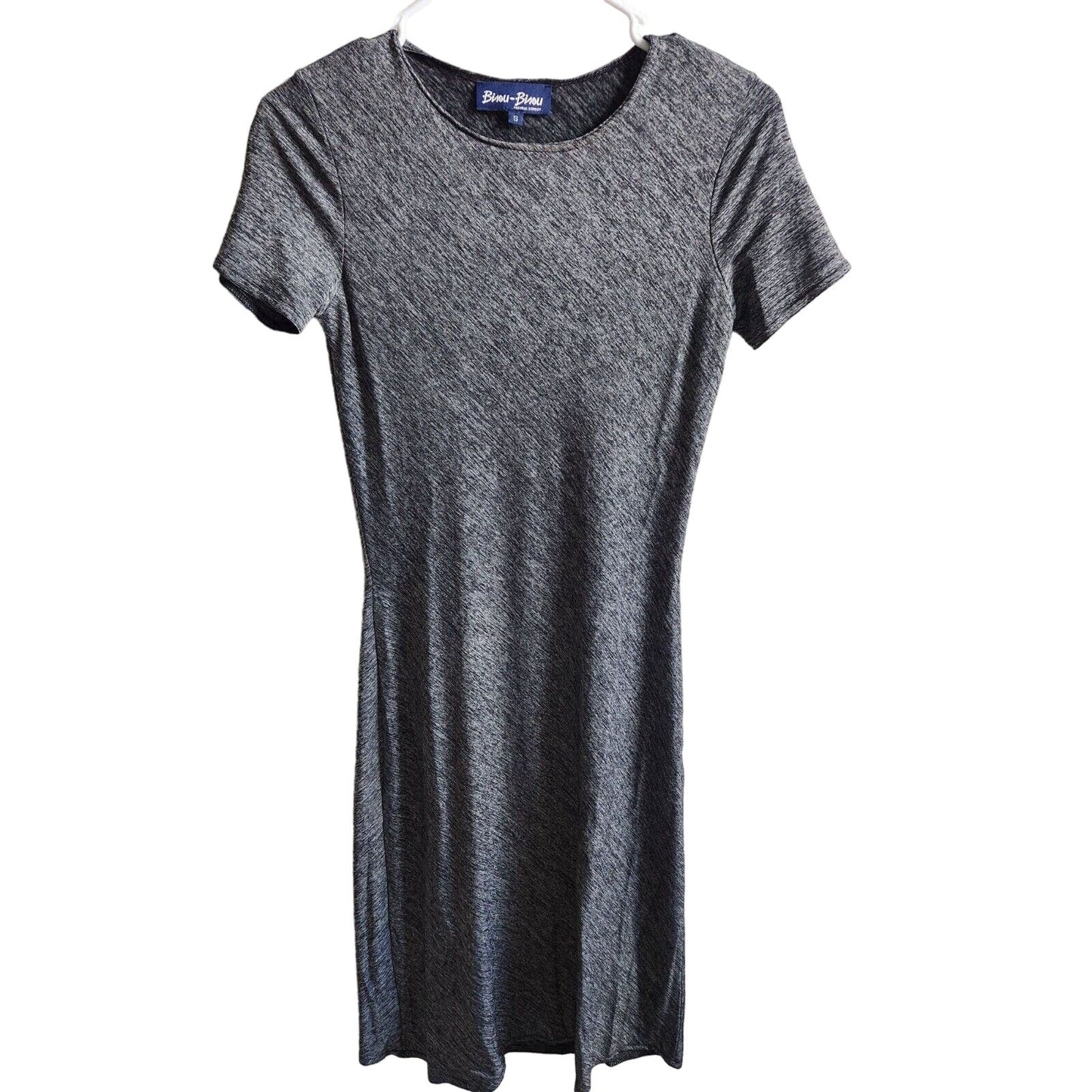 Vintage Bisou Bisou Womens Sz S Knee Length Short Sleeve Dress Gray