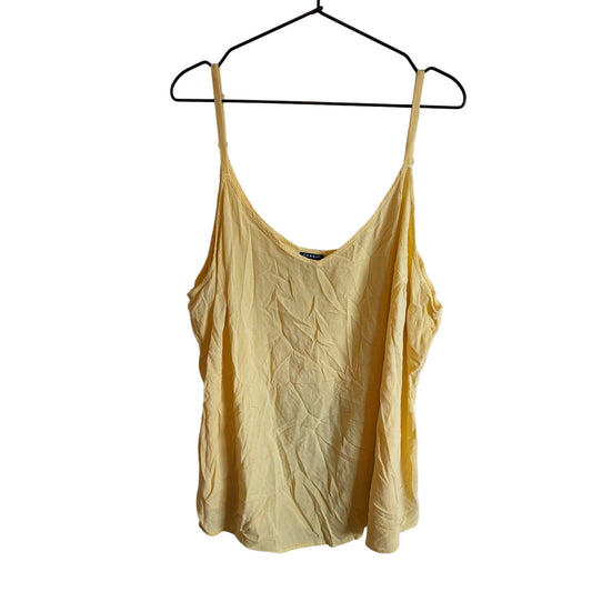 Torrid Womens Sz 3 (3X) Sapaghetti Strap Tank Top Butter Yellow