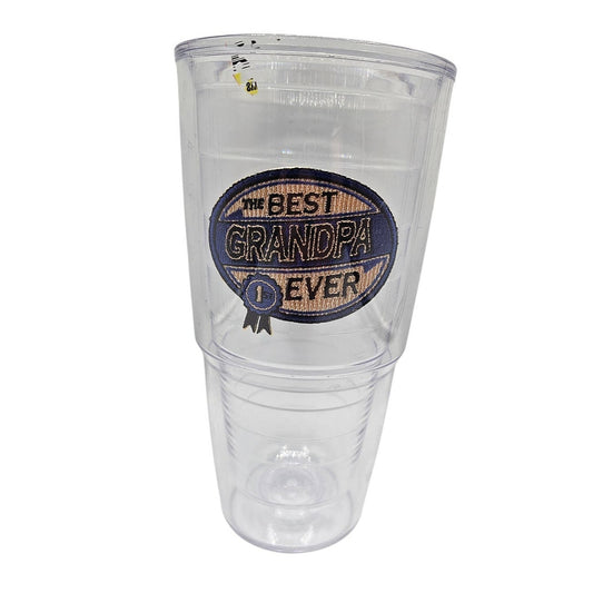 Tervis Insulated Plastic Tumbler NO LID Best Grandpa Ever Patch