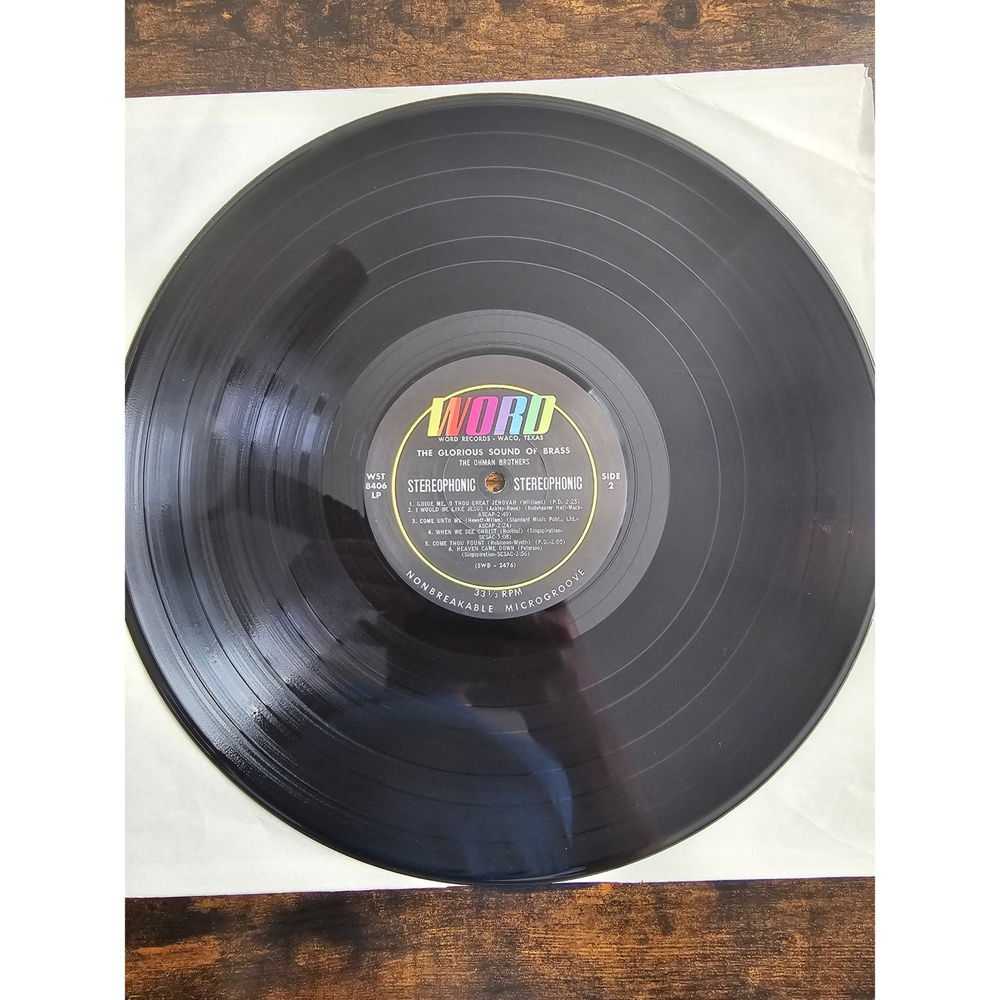 Ohman Bros - The Glorious Sound of Brass Word Records - Waco Texas WST 8406 LP