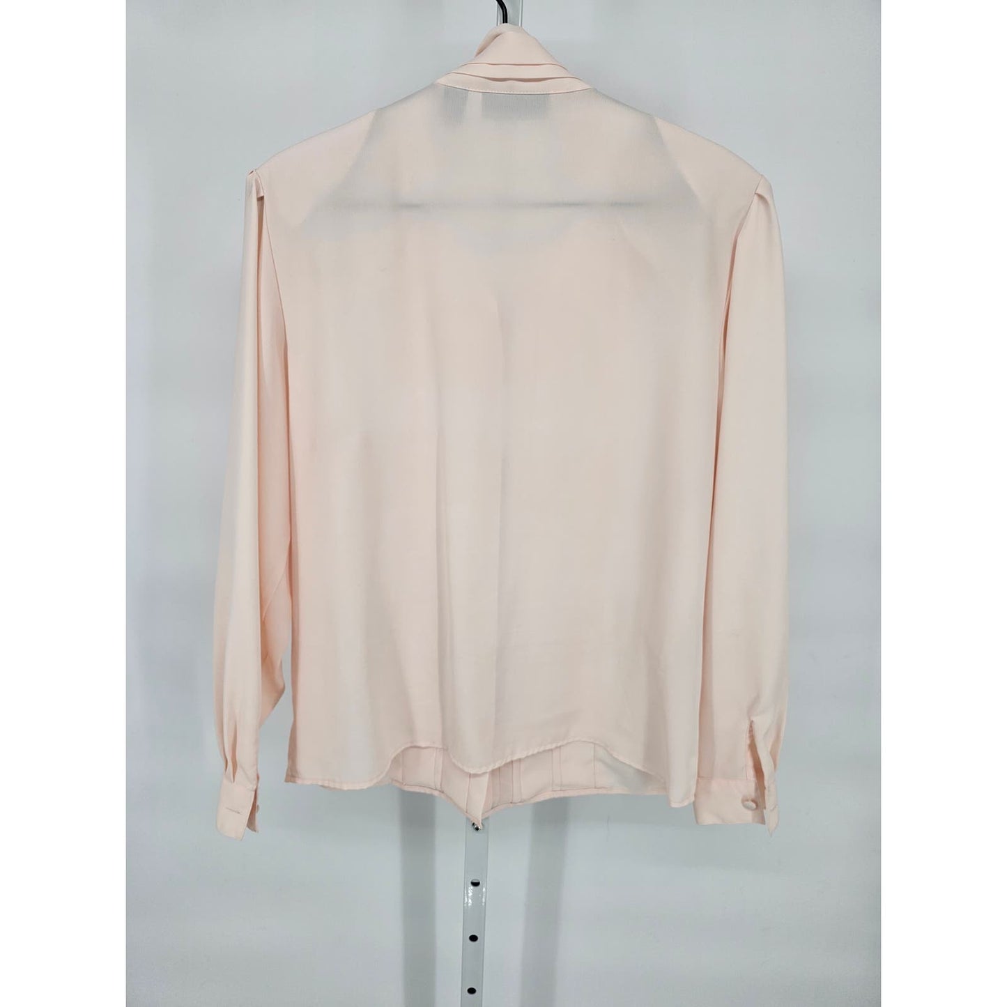 Vintage Karen Scott Womens Sz 10 Long Sleeve Blouse Light Pink Formal