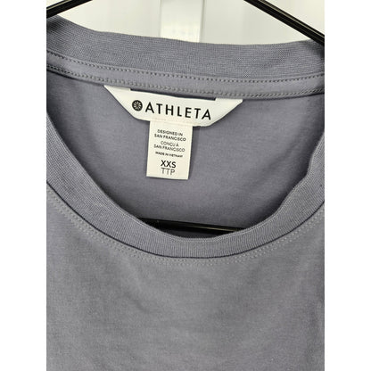 Athleta Womens Sz XXS Sleeveless Athletic T Shirt Mauve Purple Crewneck Tank