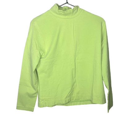 Vintage Signature Expressions Womens Sz XL Cotton Long Sleeve Shirt Lime Green