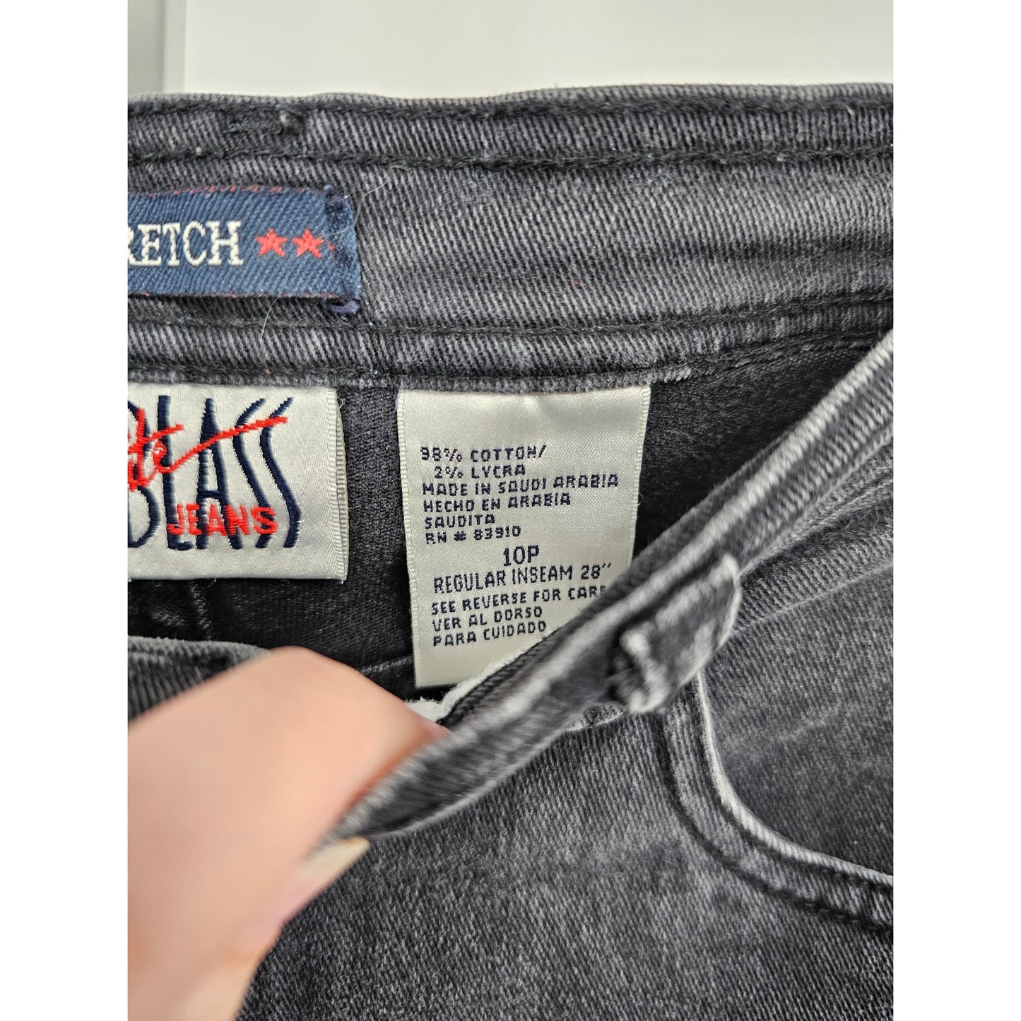 Vintage 1980s Billblass 10P Petite Straight Leg Jeans Black