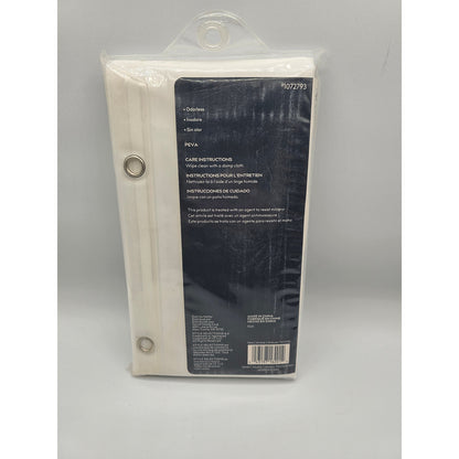 Style Selections White Peva Shower Curtain Liner 1072793 New