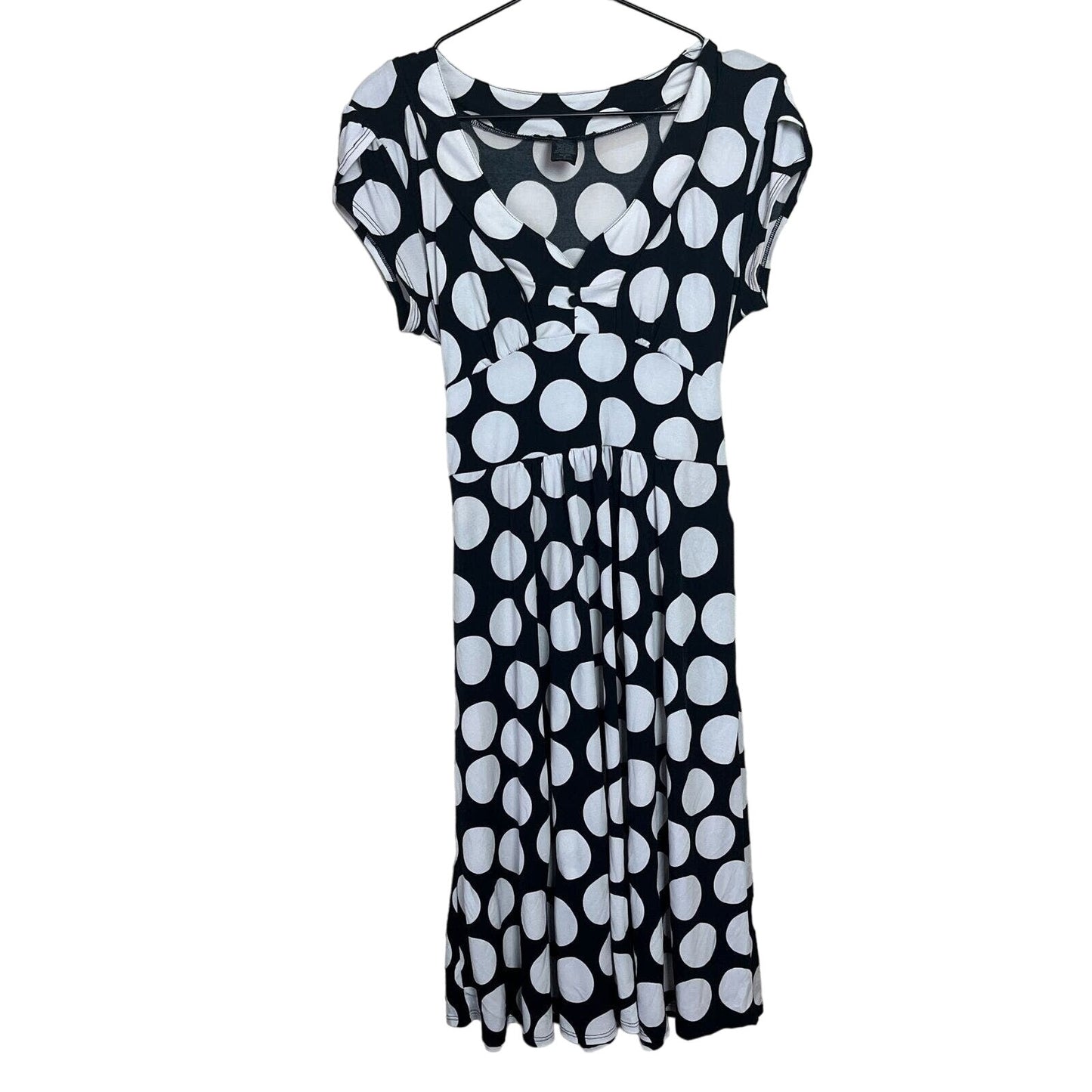 Vintage Faith Passion Womens Sz S Black White Polka Dot Mod Pinup Dress