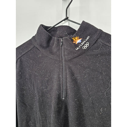 Team USA Sz XL Salt Lake City Olympics 1/4 Zip Fleece Jacket Black