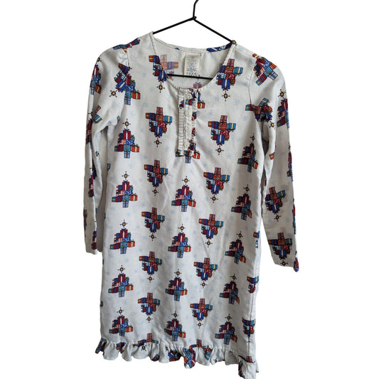 Lands End Kids Girls Sz 10 Christmas Winter Presents Nightgown Long Sleeve