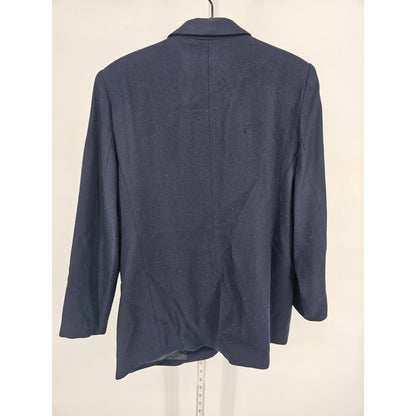 Vintage 1990s Requirements Petites womens Sz 10P 100% Wool Blazer Navy Blue