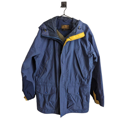Eddie bauer Mens Sz L Outdoor Heavy Jacket Coat Nylon Blue