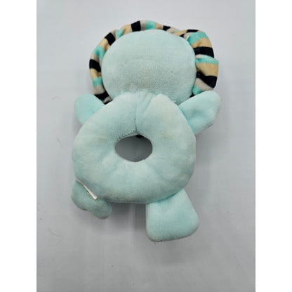 My 1st Valentines Day Rattle Lovey Teal Green Lion Baby Toy