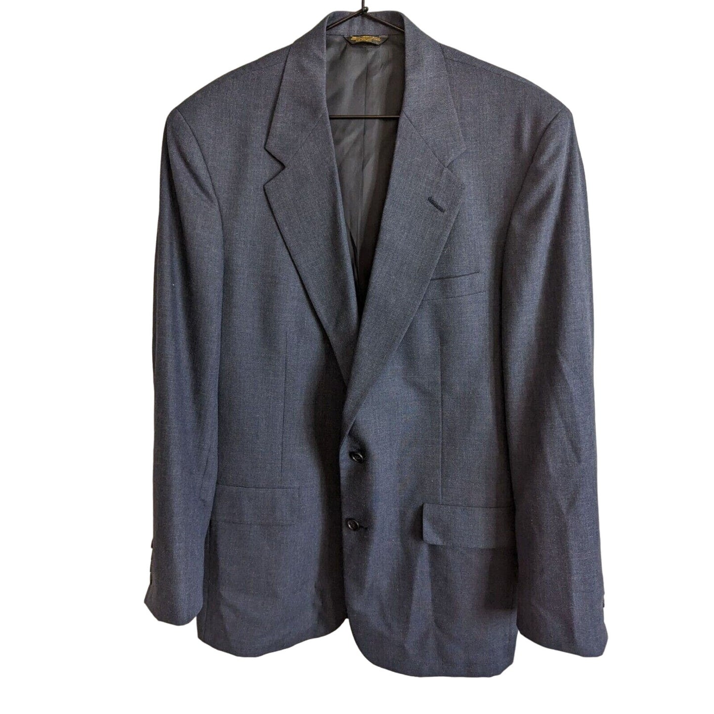 Vintage 1970s Palm Beach Mens 2 Button Suit Coat Navy Blue Sz 42R