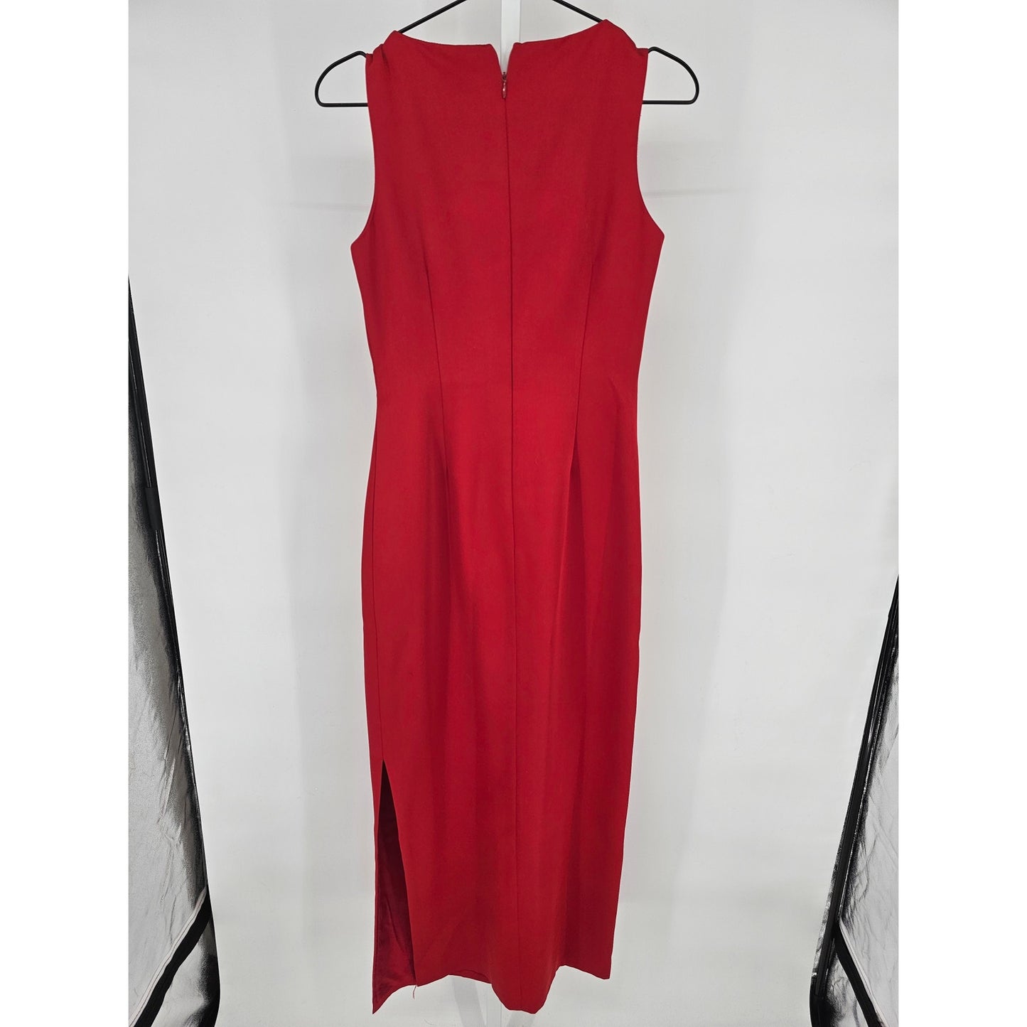 Vintage Laundry by Shelli Segal Womens Sz 2 Maxi Dress Solid Red Formal